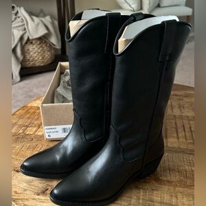 Steve Madden Hannah black leather boots